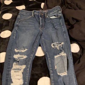 super high rise skinny jeans